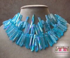 Aimee Fuller Giant 5-strand Abalone Paua Necklace Pearl Rainbow Sea Opal Jewelry
