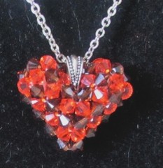 Orange & Brown Puff Necklace Browns Colors
