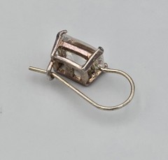 Silpada CZ 925 Sterling Silver Rectangle Cubic Zirconia Earrings W0353