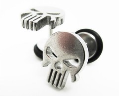 Skull Metal Cutout Stud Post Earrings – New – Pair! – 4 Colors to Choose From