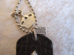 Kate Mesta Dog Tag Fleur-de-Lis Chain Necklace