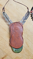 Lot 2 Handmade Polymer Clay Goddess Necklaces – Signed Artist OOAK – Goddess