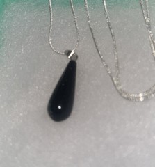 Handmade Blue Goldstone Sterling Silver Necklace 24”
