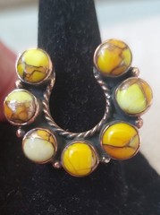 Handcrafted Southwest Honey Dahlia Copper Statement Adjustable