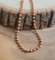 16 inch Pure Copper 3 MM Ball Chain Necklace, Healing Copper Jewelry, Spiritual