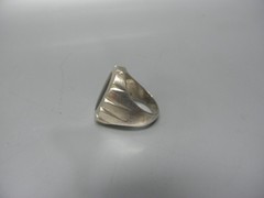 LARGE HEAVY 925 SILVER AND TIGER EYE MEN’S RING 1oz SIZE 10.5 MARKED TH-78 925