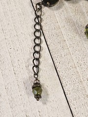 B1-13 Olive Army Green Crystal 12mm Cup Chain Bracelet Earring Jewelry Set