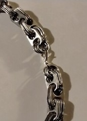 8.5″ Silver Bracelet – Pull Tab Can Tab with Lobster Clasp – Size Large