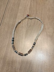Handmade Rope With Wooden Beads Necklace Very Nice Condition USA Unique Rare HTF