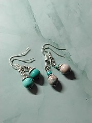 Pair -Turquoise Earrings. Handmade And Hypoallergenic