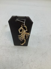 Gold Scorpion Pendant With White Stones – 14K Yellow Gold 14.3g (GO1 (GO1065839)