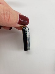 Dichroic Glass Pendant set of 2 Glass Measures 1-1.25in Stunning