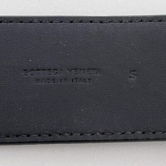 Bottega Veneta Leather Bracelet W/ Buckle Wide Black Metal Intrecciato Buckle S