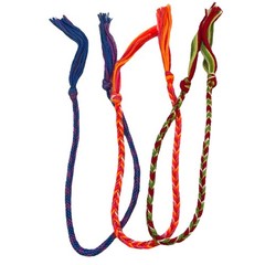 Friendship Bracelets Set Of 3 Handmade Blue Purple Neon Orange Red
