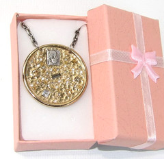 TAT2 Designs Pave CZs & 925 2-Tone French 14k Gold Plate Pendant 31″ Necklace