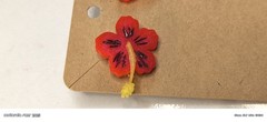 Flor de Maga Puerto Rico Flower Red Hibiscus Stud Earrings Woman Jewelry
