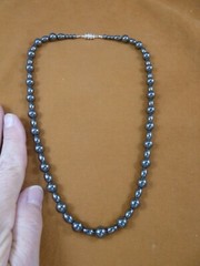 (v485-B) 18″ Black Hematite Iron oxide 8mm Beads GEM bead Necklace JEWELRY