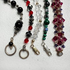 Vintage Beaded Bracelet Lot Stone Glass Crystal Goldfilled Sterling Pewter