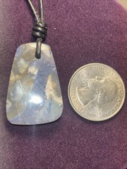 Natural Australian Boulder Opal Pendant Leather String Necklace