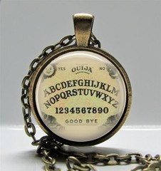 Ouija Board Round Setting Pendant Charm or Keychain Jewelry Game Board Image
