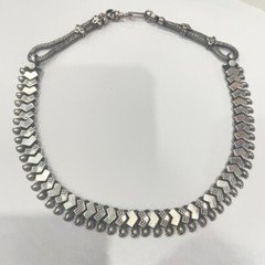 Antique Sterling Silver Necklace 64gr. 16 inches articulated lays beautifully