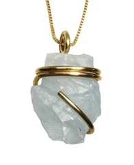 Raw Polished Celestite Angel Communication Faith Pendant Chakra Necklace #20