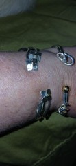 MAKE OFFER 925 SILVER/14 K GOLD SHARK BRACELET BY ARTISAN J PALINO EDEN HAND ART