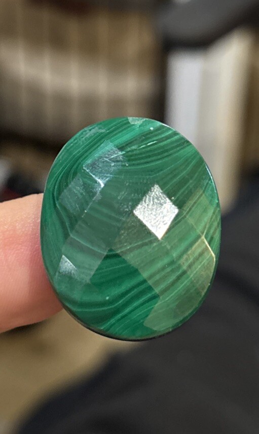 Deb Guyot Large Green Stone Ring Size 5.5