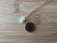 New! Freshwater Pearl & 14kt Rose Gold Filled Necklace Handmade 18 in. – N368