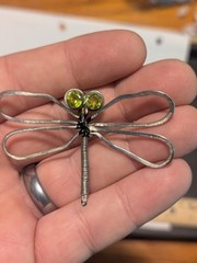 JMAT Handmade Metal Dragonfly Large Brooch Lapel Pin