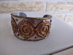 Anju Swirl Mixed Metal Brass & Copper Cuff Bracelet
