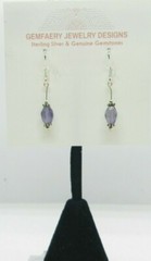 Sterling Silver Faceted Natural IOLITE Dangle Earrings #1251…Handmade USA