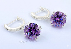 RARE 7.35 Ct Certified Diamond Solitaire Studs, Great Sparkle, Tariffs FREE