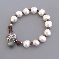 djs Sundance White Pearl Labradorite Sterling Silver Bracelet Boho Lk Catalog