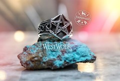 5-Pointed Star Pentagram Ring – US Sizes 7/8/9/10/11/12 – Pagan/Wiccan/Magic