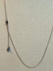 S925 Sterling Silver Intertwined Linked Circles 18″ Dainty Oval Link Necklace