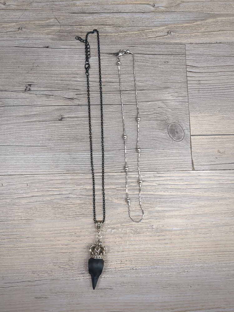 Raven Skull Pendant Necklace