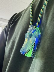 🔥ROE GLASS 🐊 XL RARE 2026 BRAND NEW!! JOINT TIP PENDANT🔥/CUSTOM HEMP NECKLACE