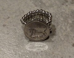 1/2 Shekel Stretchy Ring Jewelry Half Sheqel Israel Lion of Megiddo Israeli Coin