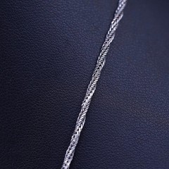 30”, VTG Italian sterling silver 925 twisted wheat chain extra long necklace