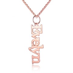 Custom Dangle Name Necklace – Gold Rose Gold or Silver Name Necklace