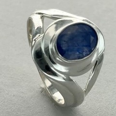 Oval Blue SAPPHIRE Ring Multiple Sizes 925 STERLING SILVER Natural Gemstone #6e