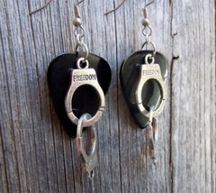 Large Handcuff Charm Guitar Pick Earrings – Pick Your Color