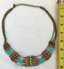 Handmade Neckless Egyptian Cleopatra Style Beaded