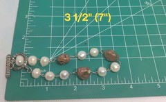 Handcrafted Natural Unakite Jasper & Pearl Bracelet & Earrings Set