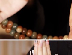 Seiko 108-Bead White Jade Bodhi Seed Buddhist Prayer Bead Bracelet for Women