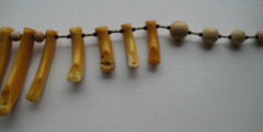 Large Athabaskan Beaver Tooth Necklace and Matching Earrings