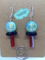 Sweet Lollipop Earrings – Shepherd Hook with Czech Glass and 925 Sterling Silver