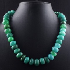 967 Cts Green Emerald Very Attractive Beaded Best Necklace Jewelry VK 46 E600