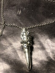 Bullets 4 Peace Pendant Necklace/ Sterling Silver